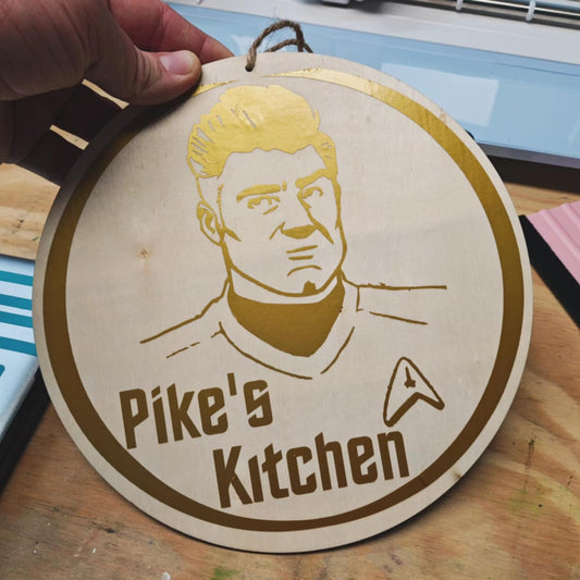 Wooden Pike's Kitchen Placard/Trivet